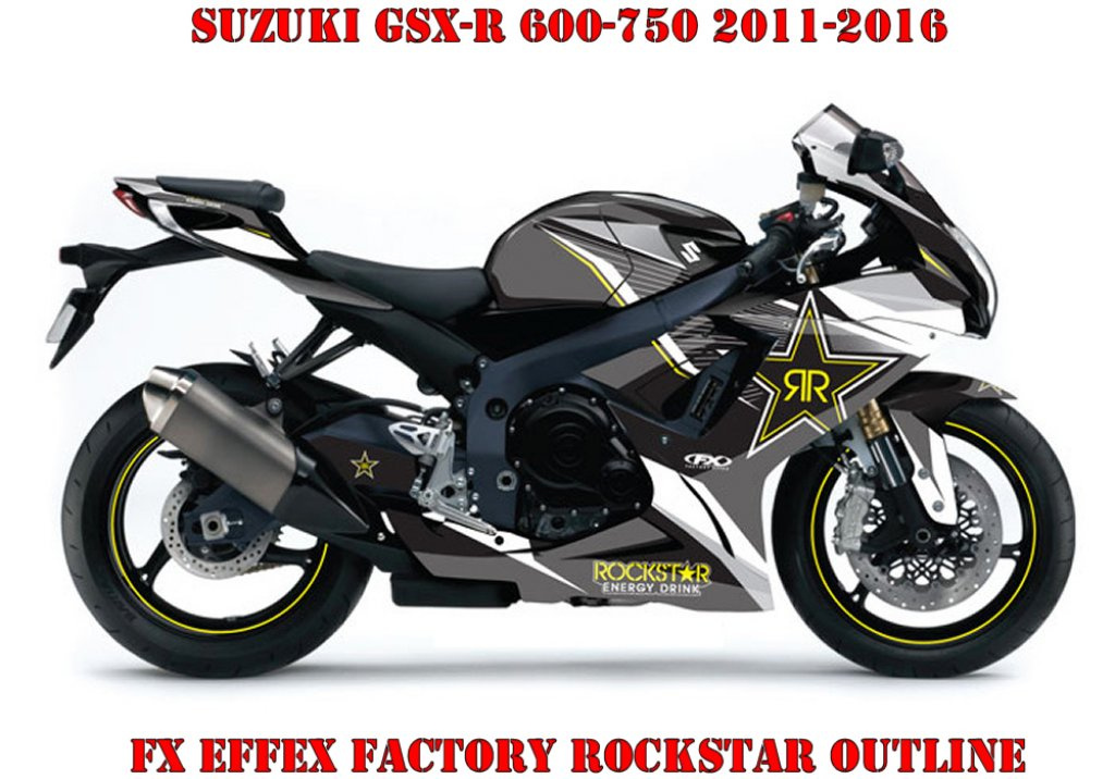 Rockstar Yellow Star für Suzuki GSX-R 600/750 2011-2017